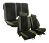 1985-1988 Chevrolet Camaro Front & Rear Seat Upholstery Set - Solid Rear In Velour