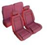 1987-1989 Ford Mustang Sport Hatchback Front & Rear Seat Upholstery Set - W/Leg Lumbar. All Leather. Matching Sides & Back