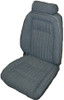 1990-1993 Ford Mustang Standard Model Convertible Front & Rear Seat Upholstery Set - Leather Inserts Matching Bolsters