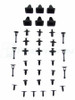 1984 - 1987 Honda Civic 2 Dr Coupe - Cowl Fastener Clip Kit, 36 Piece Set