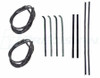 1955 - 1959 GMC 370 Door Weatherstrip Seal Kit, Glassruns, Beltlines and Door Seals. Left and Right, 10 Piece Kit.