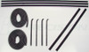 1960 - 1963 Chevrolet C10 Pickup Door Weatherstrip Seal Kit, Glassruns, Beltlines and Door Seals. Left and Right, 10 Piece Kit.