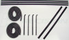 1960 - 1963 Chevrolet K20 Pickup Door Weatherstrip Seal Kit, Glassruns, Beltlines and Door Seals. Left and Right, 10 Piece Kit.