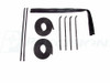 1964 - 1965 GMC 1000 Series Door Weatherstrip Seal Kit, Glassruns, Beltlines and Door Seals. Left and Right, 10 Piece Kit.