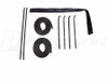 1964 - 1965 GMC 2500 Series Door Weatherstrip Seal Kit, Glassruns, Beltlines and Door Seals. Left and Right, 10 Piece Kit.