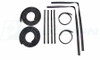 1975 - 1977 Dodge D100 Door Weatherstrip Seal Kit, Glassruns, Beltlines and Door Seals. Left and Right, 10 Piece Kit.