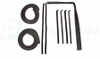 1980 - 1989 Dodge D100 Door Weatherstrip Seal Kit, Glassruns, Beltlines and Door Seals. Left and Right, 10 Piece Kit.