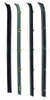 1973 - 1974 GMC C15/C1500 Suburban Beltline Molding Kit. Rubber Covered Stainless Steel Core With A Felt Lining. 4 Piece Set, Left and Right Hand