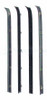 1981 - 1986 Chevrolet K5 Blazer Beltline Molding Kit. Rubber Covered Stainless Steel Core With A Felt Lining. 4 Piece Set, Left and Right Hand
