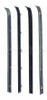 1987 - 1988 Chevrolet R20 Suburban Beltline Molding Kit. Rubber Covered Stainless Steel Core With A Felt Lining. 4 Piece Set, Left and Right Hand