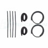 1961 - 1967 Dodge D200 Series Beltline and Glassrun Molding Kit, 8 Piece Set, Left and Right Hand