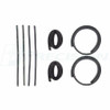 1968 - 1971 Dodge D300 Pickup Beltline and Glassrun Molding Kit, 8 Piece Set, Left and Right Hand