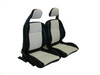 1992-1995 Honda Civic 4-Door Front Buckets & Rear Bench Seat Upholstery Set -Leather With Vinyl Sides And Back