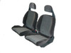 1992-1995 Honda Civic 2-Door Front Buckets & Rear Bench  Seat Upholstery Set - Leather With Vinyl Sides And Back