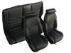 1994-1995 Ford Mustang Convertible - Front & Rear Seat Upholstery Set - Large Headrest. Leather & Vinyl As Original
