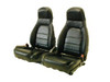 1990-1992 Mazda Miata Front Bucket Seat Upholstery Set - For Model Without Speakers In Head Rests. Color Leather With Vin