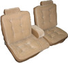 1981-1988 Oldsmobile Cutlass 55-45 Split Front Seat With Luxury Lumbar Cushion Front & Rear Seat Upholstery Set - Leather.