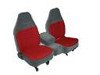 1993-1997 Ford Ranger Front Bucket Seat Upholstery Set - With Console. Leather With Vinyl Sides & Back