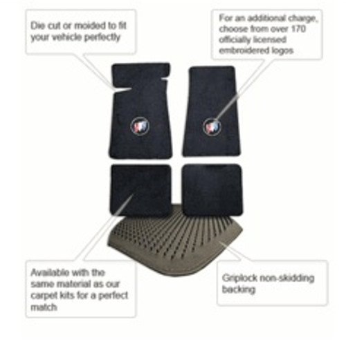 1993 Pontiac Firebird Carpet Floor Mats 4pc Fm05