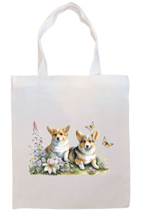 Corgi Canvas Tote Bag Style3 S528-Tote-CGI-ST3 Corgi Canvas Tote Bag Style3 S528-Tote-CGI-ST3