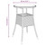 Patio Table 23.6"x29.5" Tempered Glass and Poly Rattan Gray A949-310600  Patio Table 23.6"x29.5" Tempered Glass and Poly Rattan Gray A949-310600