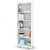 White 72-inch High Bookcase with Soft Arches and 5 Shelves Q280-HC72B123