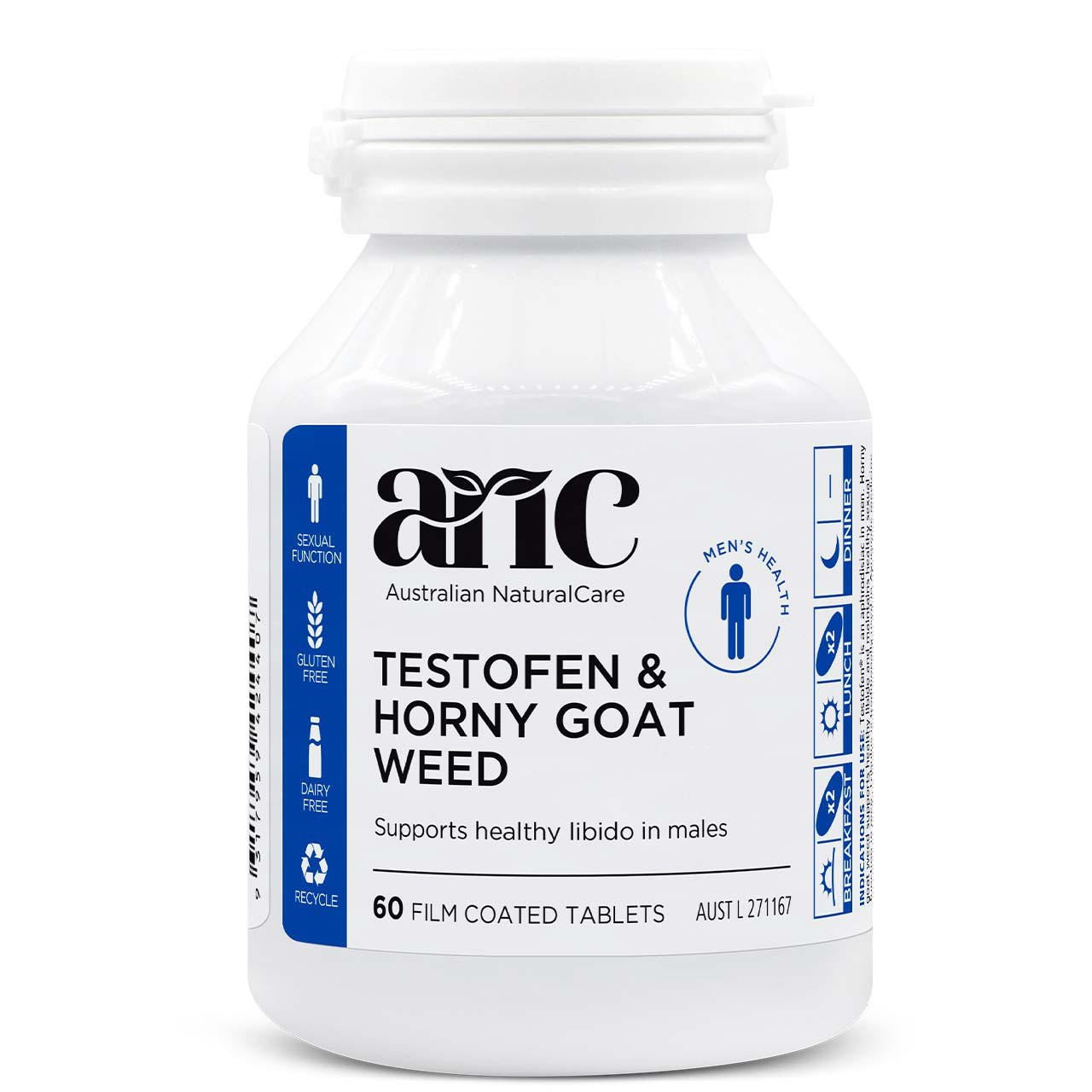 Australian NaturalCare Testofen & Horny Goat Weed 60 tabs 