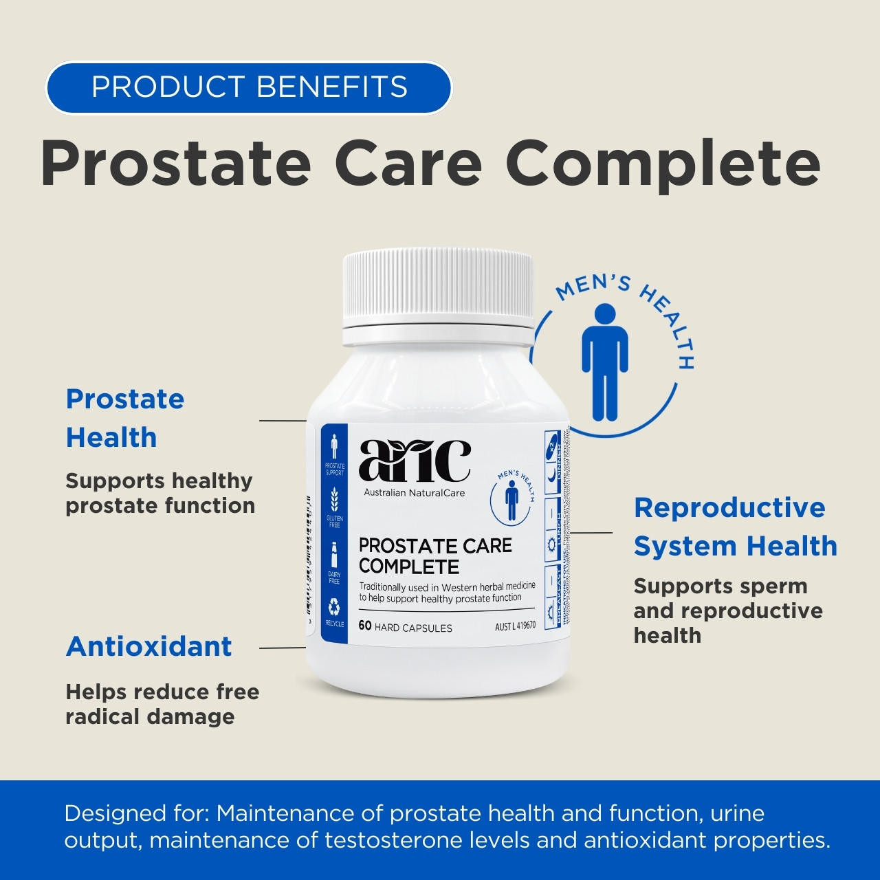 Australian NaturalCare Prostate Care Complete 60 caps 