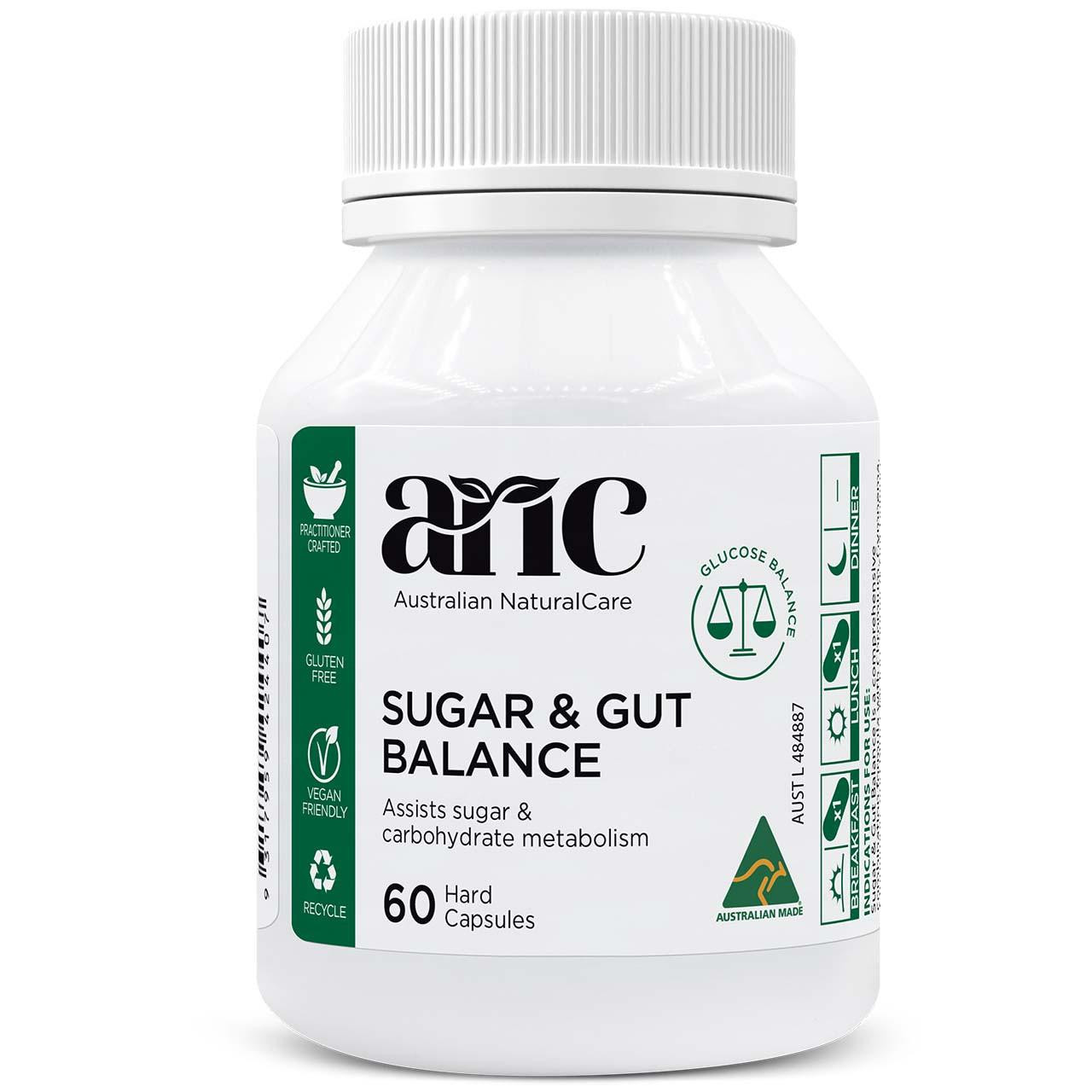 Australian NaturalCare Sugar & Gut Balance 60 caps 