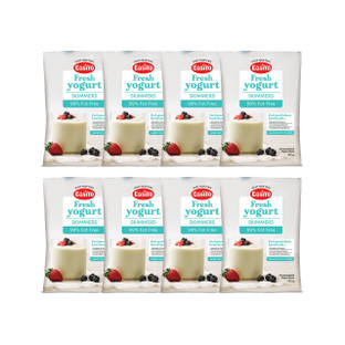 EasiYo Wellbeing Range Skimmers Unsweetened 99percent Fat Free Yogurt Base 8 Pack