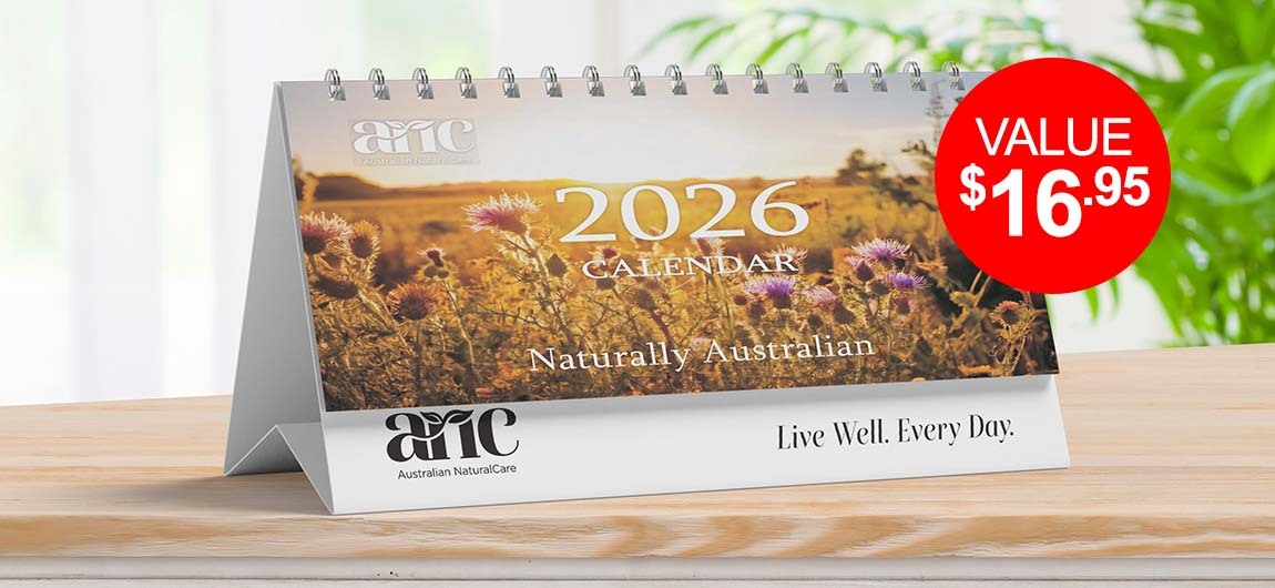 Free 2026 Australian NaturalCare desk calendar
