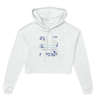 Women's Cropped Hoodie_Bella+Canvas_Emma's SH_Blue in White_Limited Edition