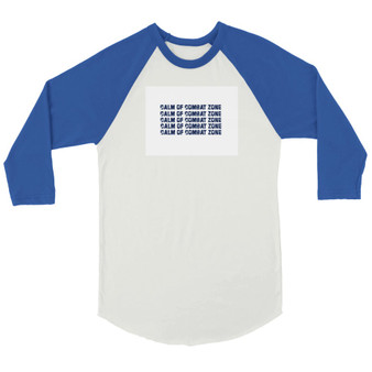 Unisex 3/4 sleeve Raglan T-shirt_White & Blue_Limited Edition