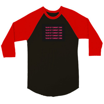 Unisex 3/4 sleeve Raglan T-shirt_Red in Black_Limited Edition
