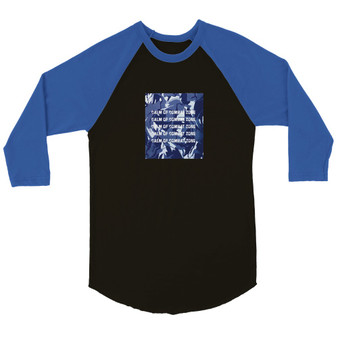 Unisex 3/4 sleeve Raglan T-shirt_Blue in Black_Limited Edition