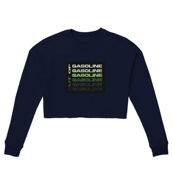 Women's Cropped Sweatshirt_Bella Canvas_Out of Gasoline_NavyBlue_Limited Edition
