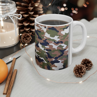 11oz Ceramic Mug_ for Personalized Sipping Pleasure_ Camouflage Series 003_Limited Edition