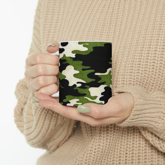 11oz Ceramic Mug_ for Personalized Sipping Pleasure_ Camouflage Series 005_Limited Edition