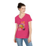 Ladies' V-Neck T-Shirt_ Radiant Vibe by WesternPulse_ Series SPW LVNTS PT2BC003