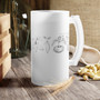 Frosted Glass Beer Mug 16oz_ Series SPW FGBM FT2BC005_Limited Edition by WesternPulse