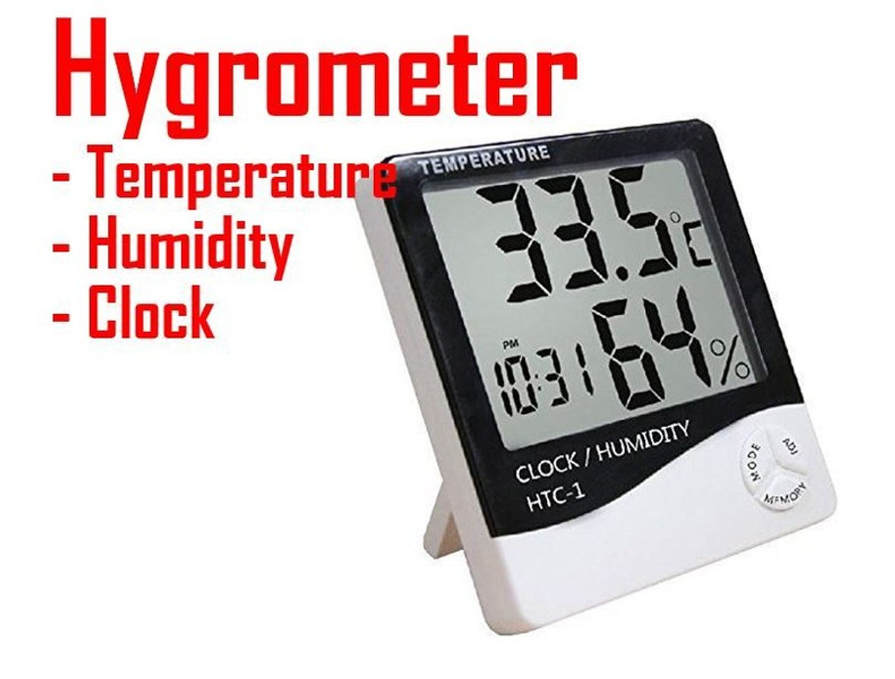 HTC-8A Digital Luminous Electronic Thermo-hygrometer Thermometer  Temperature Humidity Tester With LCD Backlight & Clock - Buy HTC-8A Digital  Luminous Electronic Thermo-hygrometer Thermometer Temperature Humidity  Tester With LCD Backlight & Clock Product on