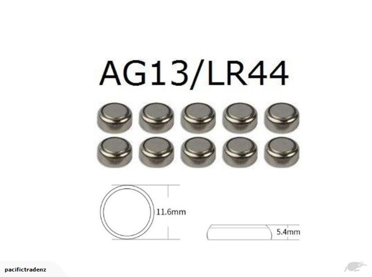 AG13/LR44 Alkaline Button Cell Battery - 10 pack