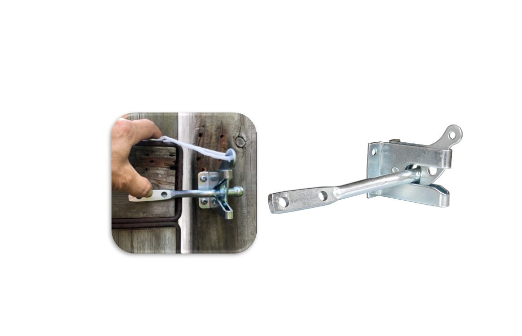 Gate Latch SelfAligning SelfLocking Door Latch Hasp Stapler Gate Lock