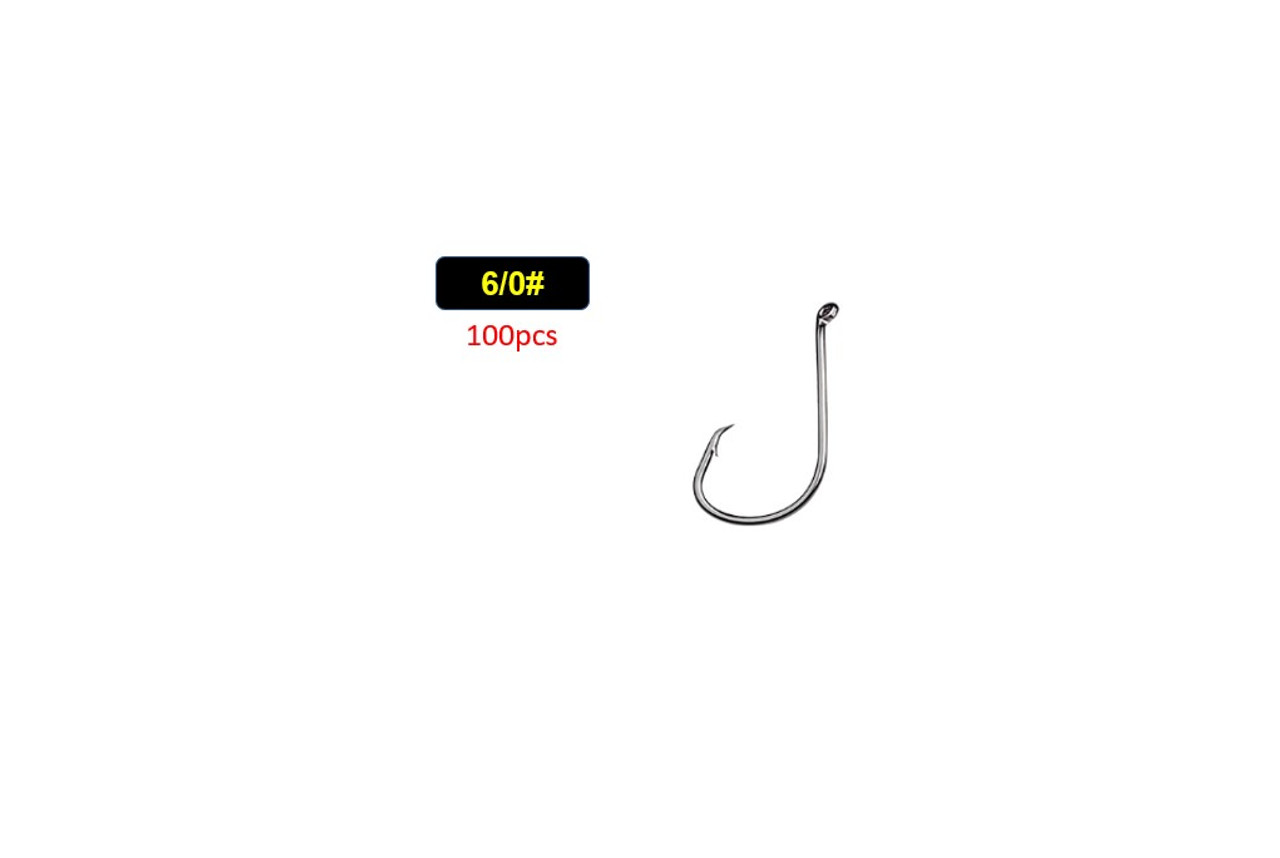 100pcs 6/0# Suicide / Octopus Hooks Fishing Hook Super Sharp Salt