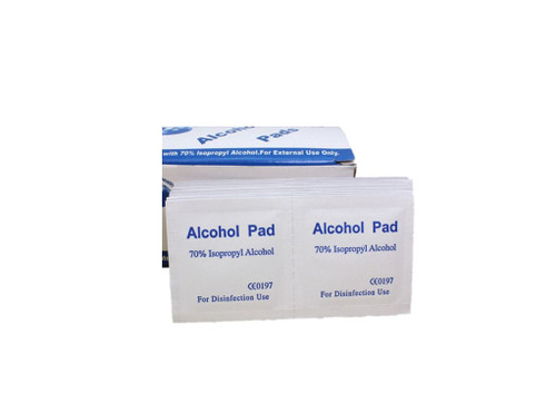 100pcs Alcohol Wipe 70% Isopropyl Pad Sachet Antibacterial Cleanser 5x5cm