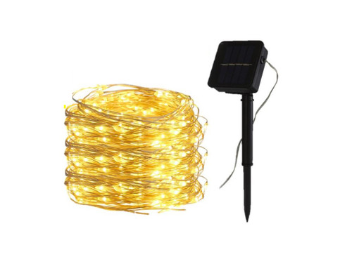 WARM 200 LED 22M Solar Powered Seed Fairy Lights Xmas Decor 8 functions WARM 200 LED 22M Solar Powered Seed Fairy Lights Xmas Decor 8 functions
