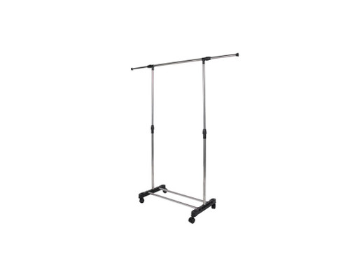 SINGLE Stainless Steel Adjustable Extendable Cloth Rack Hanger Garment Coat