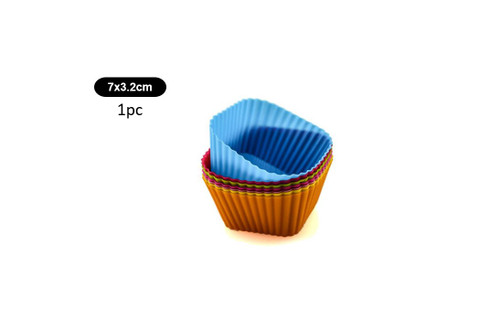 SQUARE Silicone Muffin Mould Cake Birthday Pan Mold Baking Muffins Brownies