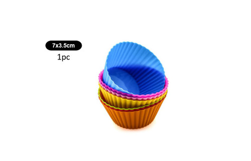 CIRCLE Silicone Muffin Mould Cake Birthday Pan Mold Baking Muffins Brownies