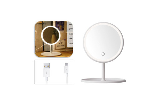 LED Makeup Mirrors USB Table Mirror Lamp  Rotation Touch Control A3758